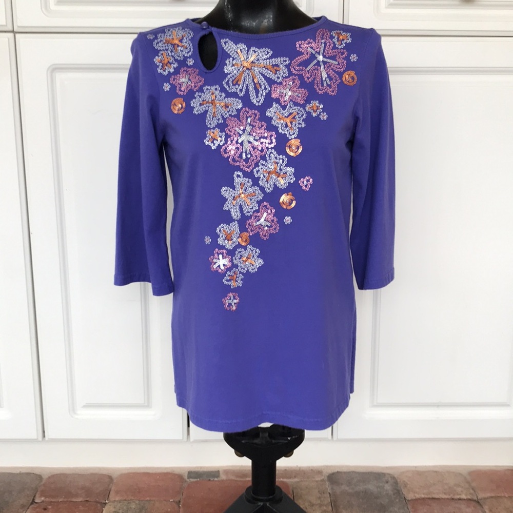 Bob Mackie Sequined Shirt - Sz. XS